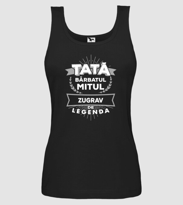 Tată - bărbatul, mitul, zugrav de legendă model negru pe tricou