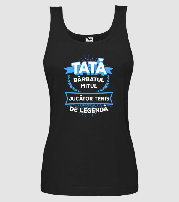 TATĂ - bărbatul, mitul, jucător tenis de legendă model negru pe tricou