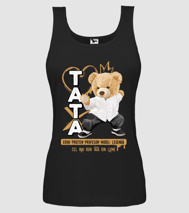 Tati Teddy model negru pe tricou