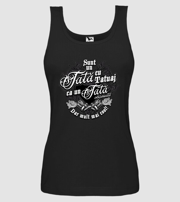 Sunt o mamă cu tatuaj, ca o mamă obișnuită, dar mult mai cool! model negru pe tricou