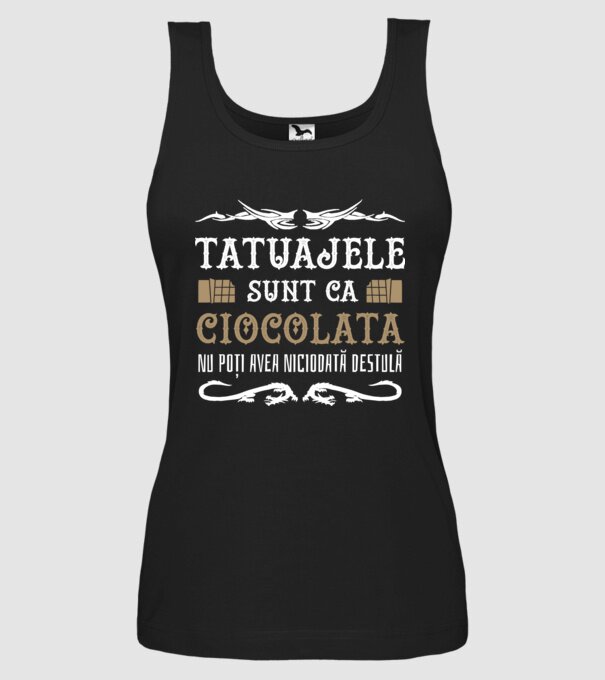 Tatuajele sunt ca ciocolata, nu poți avea niciodată destulă model negru pe tricou