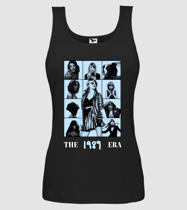 Taylor Swift ERAS blue model negru pe tricou