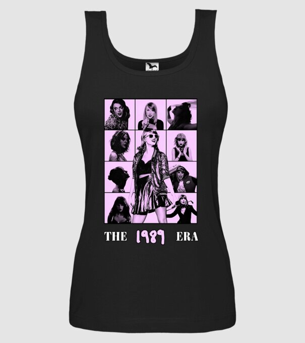 Taylor Swift ERAS lilac model negru pe tricou