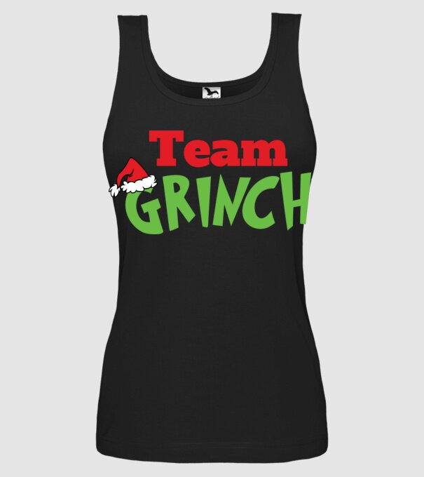 Team Grinch model negru pe tricou