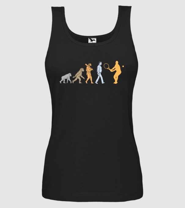 Tennis evolution model negru pe tricou