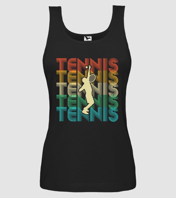 Tennis retro model negru pe tricou