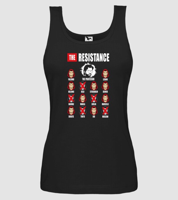 the resistance la casa de papel model negru pe tricou