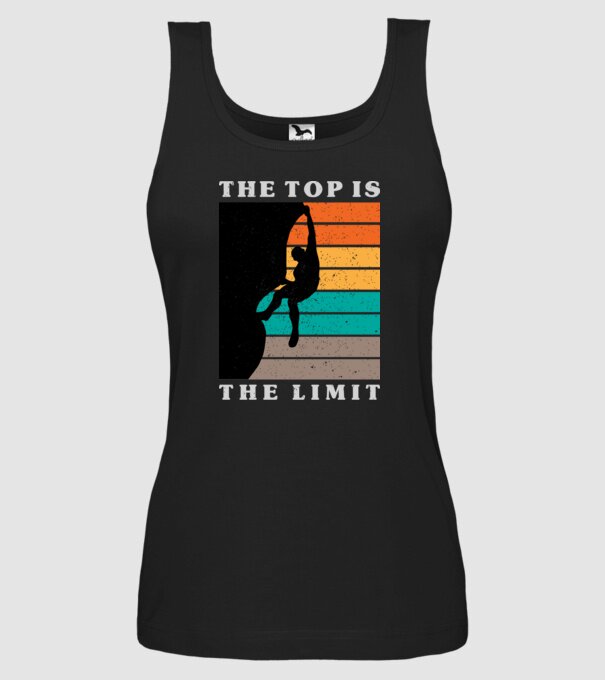 The Top is the limit model negru pe tricou