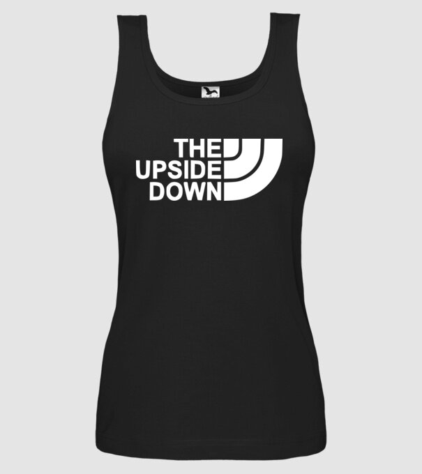 the upside down model negru pe tricou