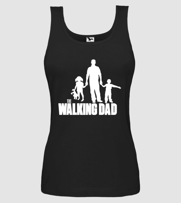 The Walking Dad model negru pe tricou
