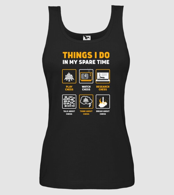 Things I do in my spare time model negru pe tricou