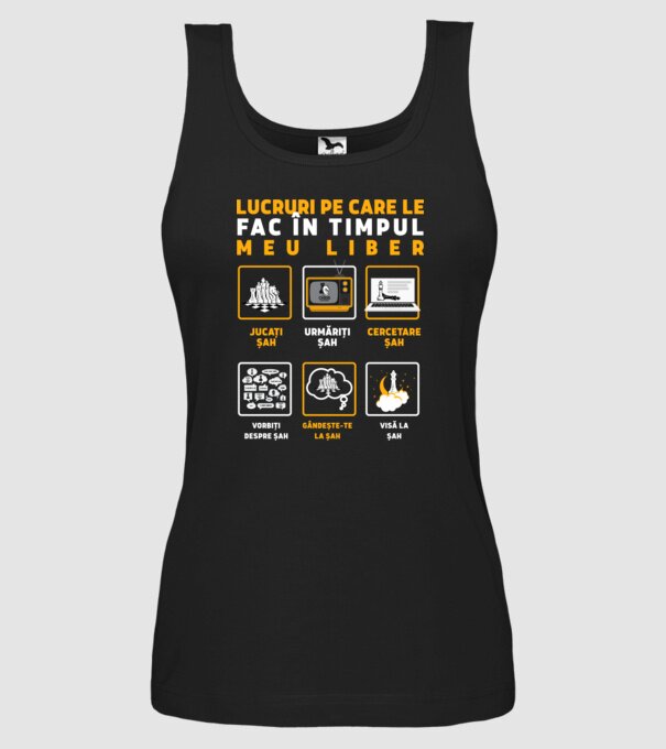 Things I do in my spare time EN model negru pe tricou