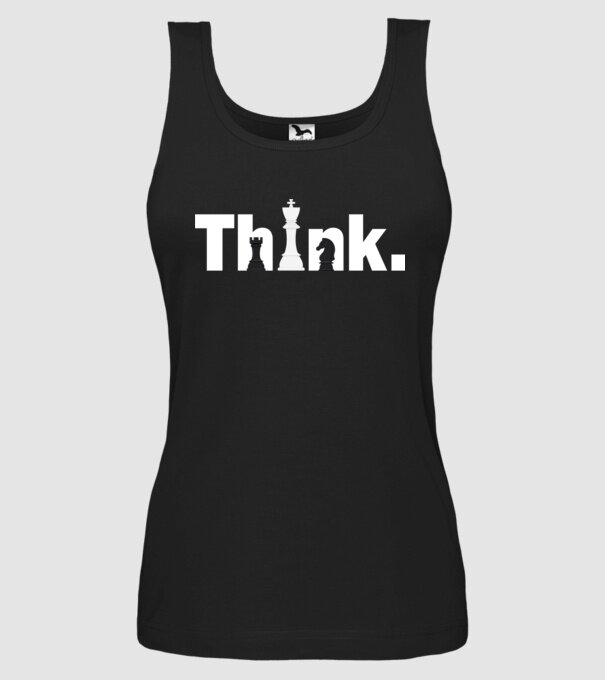 Think model negru pe tricou