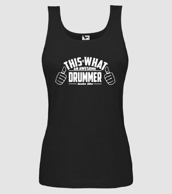 This is what an awesome drummer looks like model negru pe tricou
