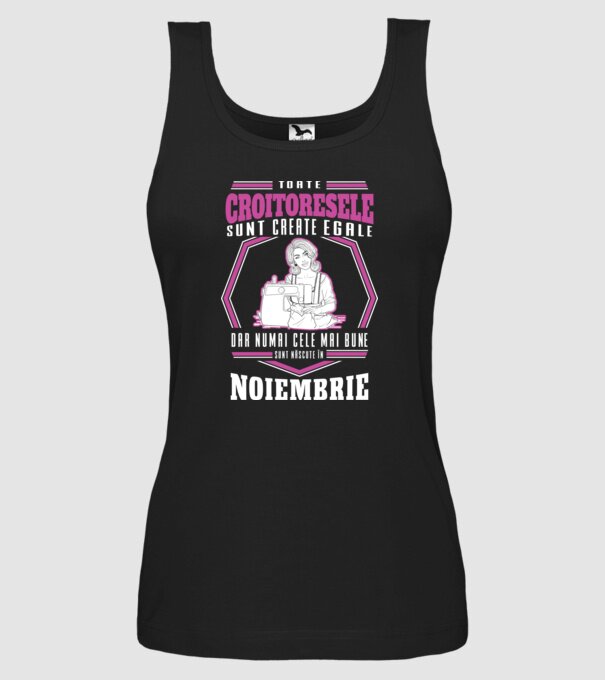 Toate croitoresele noiembrie model negru pe tricou