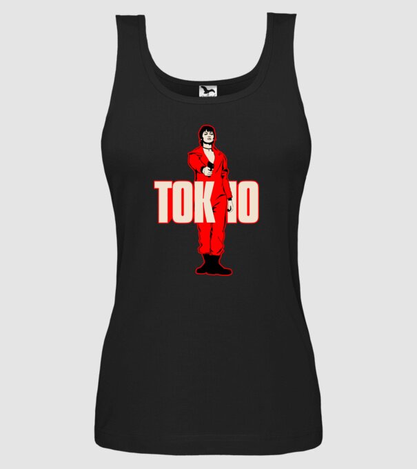 tokyo la casa de papel model negru pe tricou