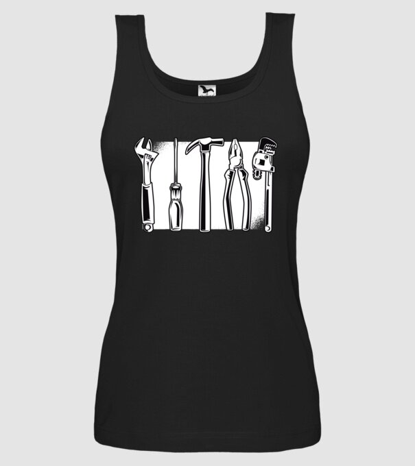 Tools model negru pe tricou