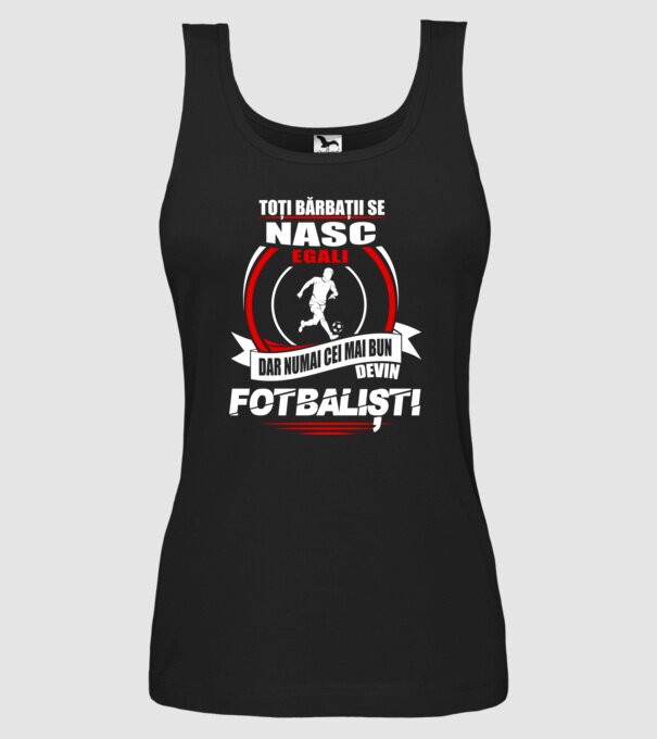 Toți bărbații se nasc egali fotbaliști model negru pe tricou