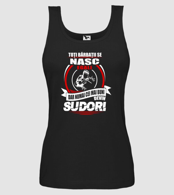 Toți bărbații se nasc egali sudori model negru pe tricou