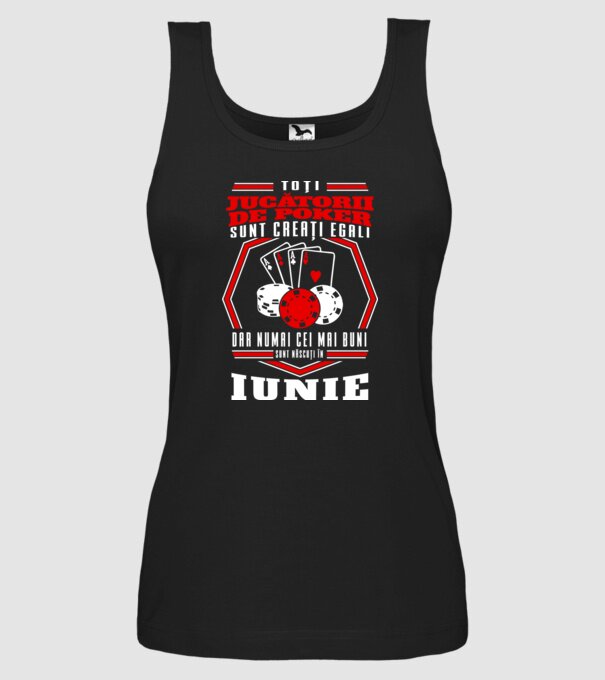 Toți jucătorii de poker sunt creați egali iunie model negru pe tricou