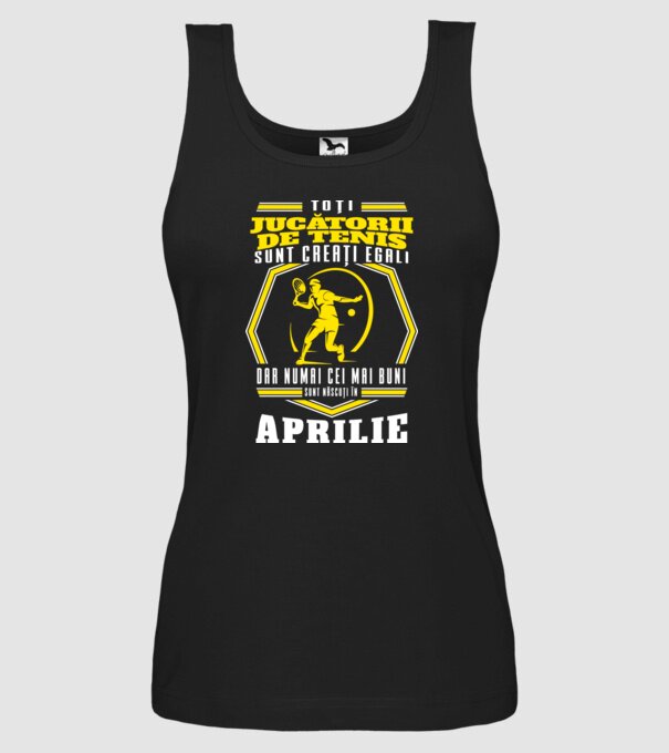 Toți jucătorii de tenis sunt creați egali aprilie model negru pe tricou