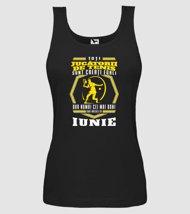 Toți jucătorii de tenis sunt creați egali iunie model negru pe tricou