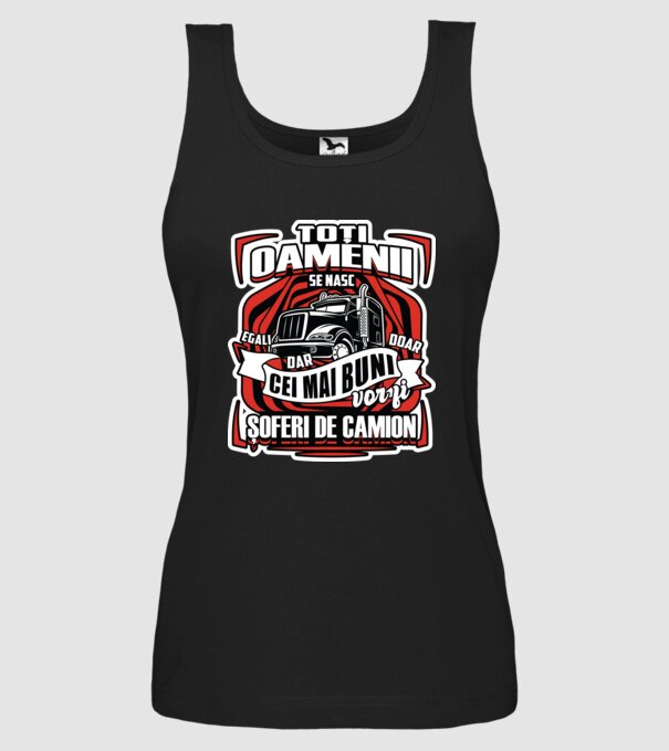 Toți oamenii șoferi de camion model negru pe tricou