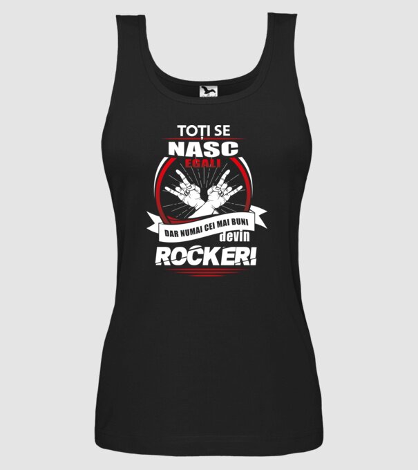 toți se nasc egali, dar numai cei mai buni devin rockeri model negru pe tricou