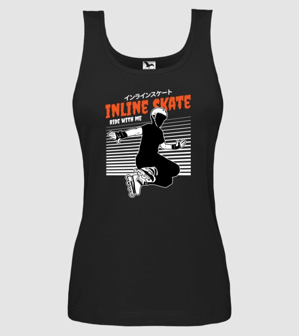 TR inlineskate model negru pe tricou