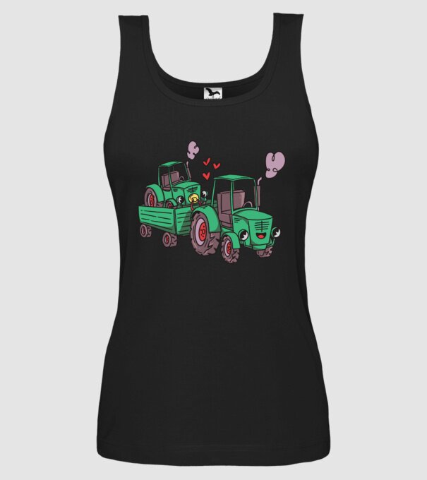 TRACTOR model negru pe tricou