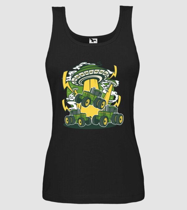 TRACTOR model negru pe tricou