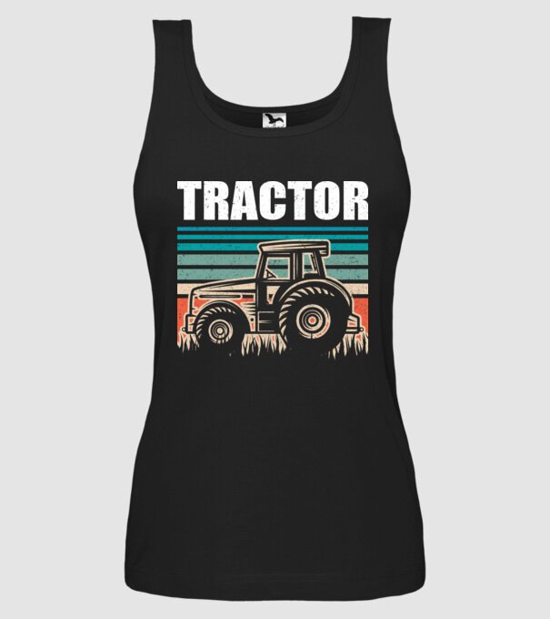 TRACTOR model negru pe tricou
