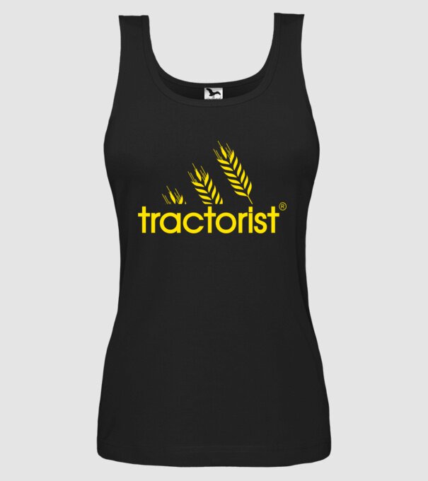 tractorist model negru pe tricou
