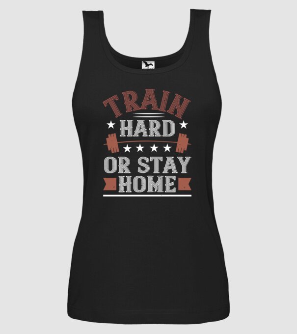 Train Hard model negru pe tricou