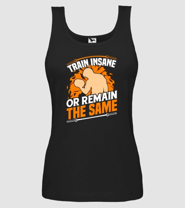 Train insane model negru pe tricou