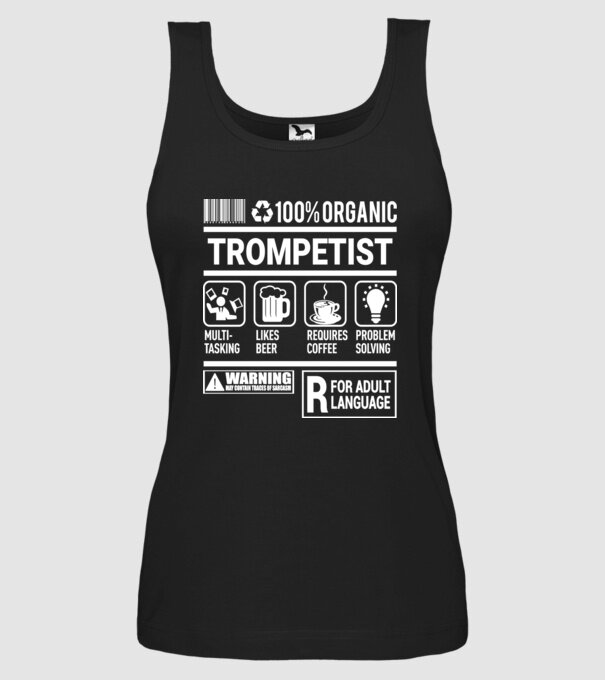 trompetist model negru pe tricou