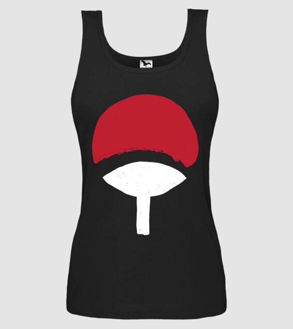 Uchiha logo model negru pe tricou