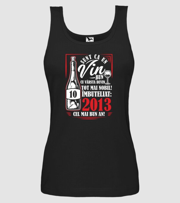 Un Vin Bun 10 2013 drk model negru pe tricou