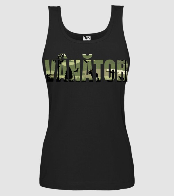 VÂNĂTOR model negru pe tricou