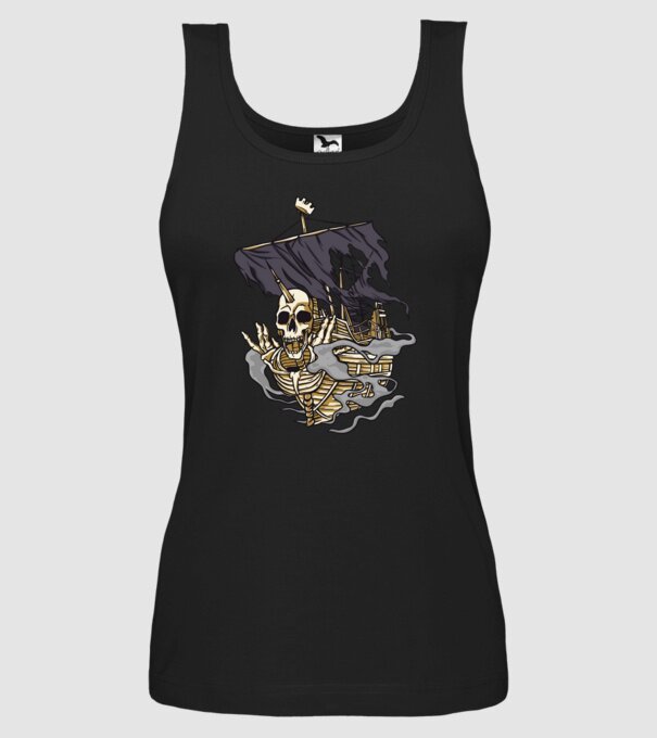 Vapoare model negru pe tricou