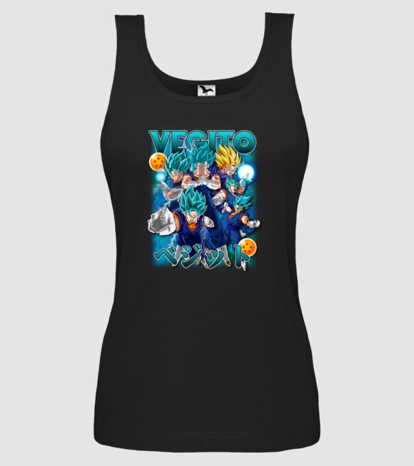 vegito dragonball model negru pe tricou
