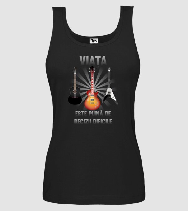 Viața este plină de decizii dificile model negru pe tricou