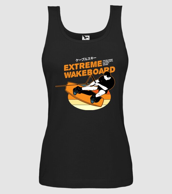 Wakeboard model negru pe tricou
