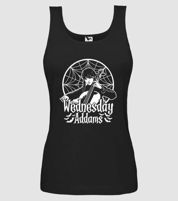Wednesday Window model negru pe tricou