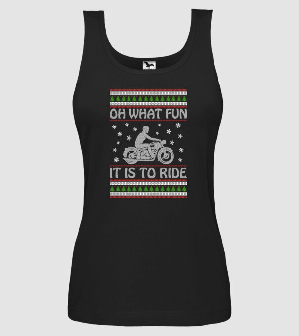 What Fun is to ride - Moto model negru pe tricou
