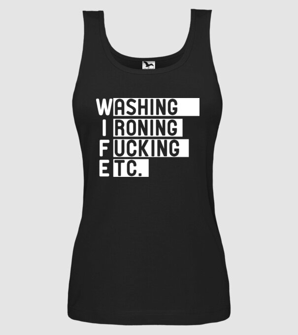 WIFE model negru pe tricou