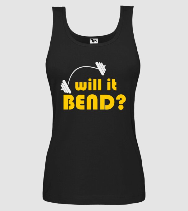 Will it bend model negru pe tricou