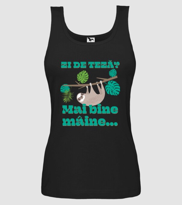 zi de teză? Mai bine mâine... model negru pe tricou