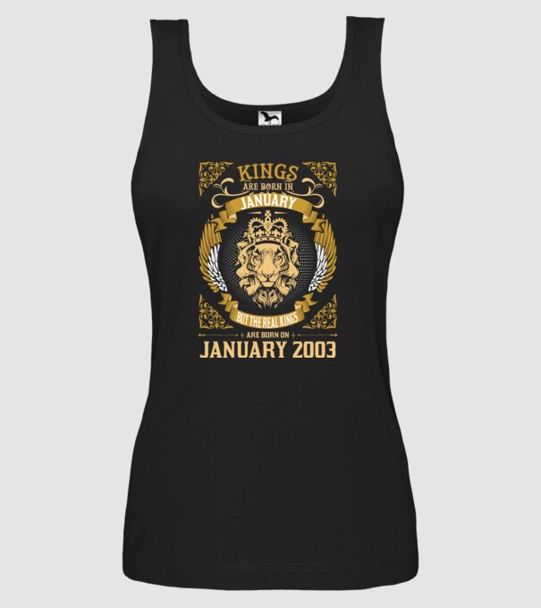 Ziua de naștere a Leului 2003 january model negru pe tricou
