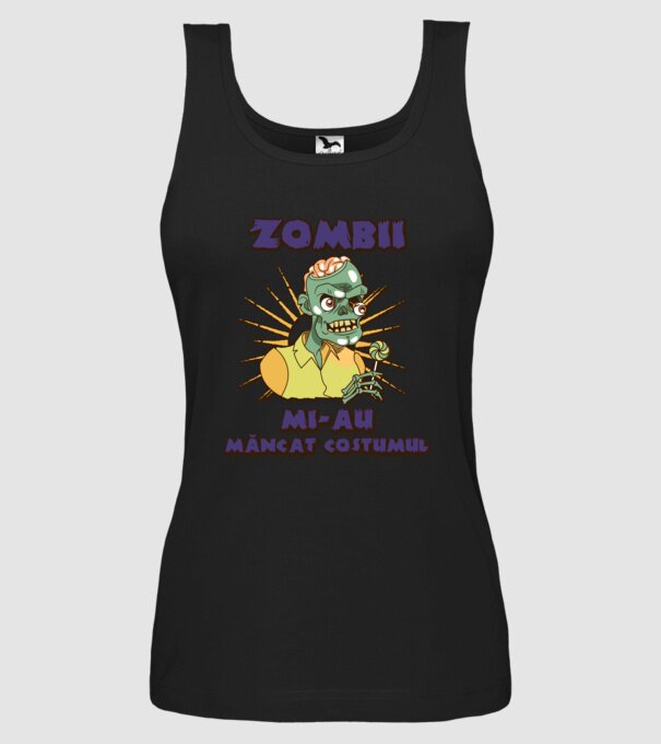 Zombii mi-au mâncat costumul model negru pe tricou